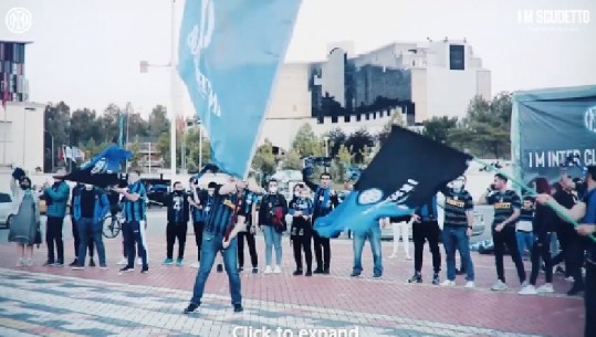 Festë zikaltër në sheshin ‘Nënë Tereza’, faqja zyrtare e Interit publikon videon e tifozëve shqiptar