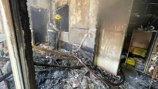 Shkrumbohet nga zjarri vila në Tiranë, flakët përpijnë gjithë banesën (FOTO)