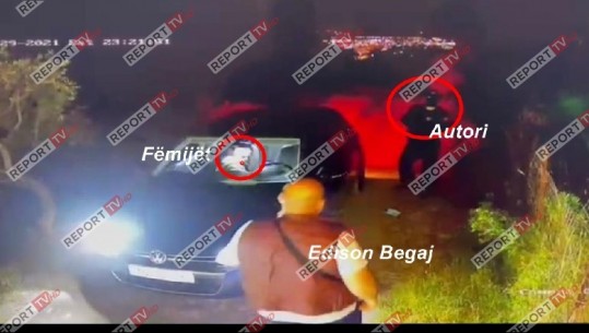 VIDEO/Momenti kur qëllohet me 4 plumba Edison Begaj, subjekt i OFL-së, në makinë me 2 fëmijët! Atentati nga një person me maskë e uniformë policie