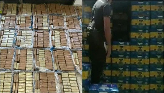 Kapet sasi rekord kokaine në Itali, 1.1 ton e fshehur mes bananeve ! Lënda narkotike nga Ekuadori, destinacion final ishte Turqia (VIDEO)
