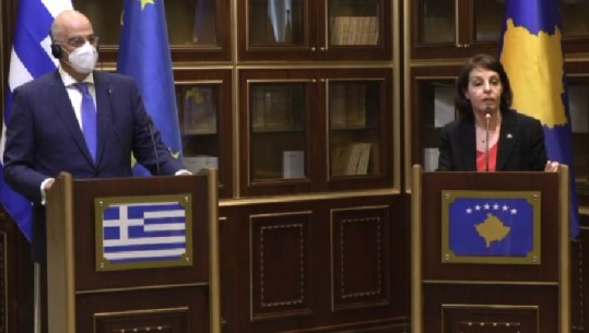 Ministrja e jashtme kosovare, Gërvalla takim me homologun grek, Dendias: Jemi pro-liberalizimit të vizave, keni plotësuar të gjitha kriteret 