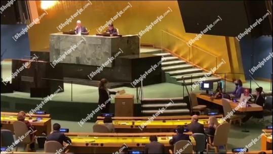 Votimi në OKB, ministrja Olta Xhaçka hedh votën në kuti! Shqipëria drejt zgjedhjes në Këshillin e Sigurimit