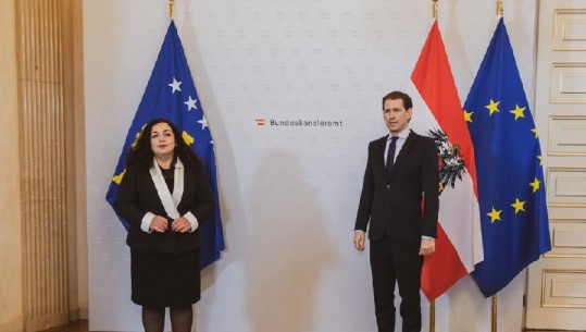 Vjosa Osmani takim me kancelarin Kurz: Austria mbështet liberalizimin e vizave të Kosovës