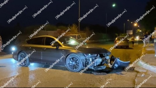 'Audi' luksoz humb kontrollin dhe del nga rruga në Elbasan, plagoset drejtuesja e mjetit (VIDEO)