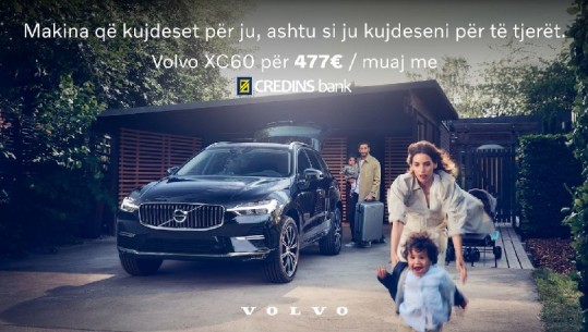 Credins Bank lançon ofertën më të re leasing për makinat Volvo XC40, XC60