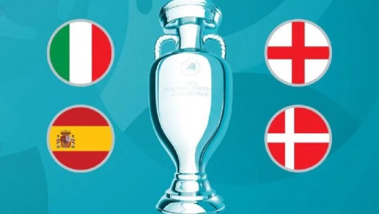 Itali-Spanjë e Angli-Danimarkë gjysmëfinalet e Euro 2020, 4 ekipe 'luftë' për trofeun, ja kur luhen