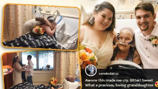  Donte të lumturonte gjyshen me kancer në ditën e saj më të bukur, e reja martohet në një dhomë spitali 