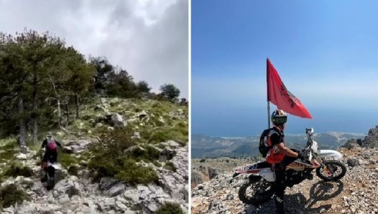 Sfidojnë terrenin e vështirë shkëmbor, dy të rinjtë nga Kosova ngjisin majën e Çikës me motorë