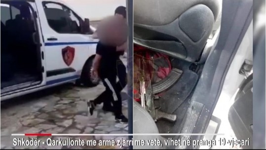 Lëviznin me 'Benz' nëpër Shkodër dhe me kallashnikov me vete,  arrestohet 19-vjeçari, nën hetim edhe 2 të mitur