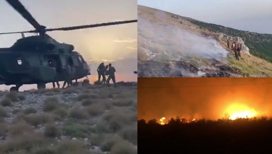 Vlorë/Në Karaburun vijon 'beteja' me flakët, shpëtohet Parku i Llogarasë, shuhet zjarri në gjirin e Gramës! Aktive vatra mbi bazën e Pashalimanit! 3 helikopter ndërhyjnë nga ajri