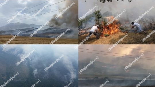 Zjarret, era përkeqëson situatën në Karaburun, digjen pyjet me bredha! Ndërhyhet me helikopter nga ajri! Situatë kritike dhe në Mashkullorë të Gjirokastrës, nis evakuimi i banorëve
