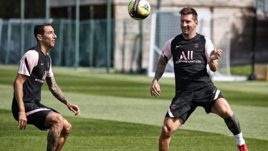 Messi takon shokët e ekipit, kryen stërvitjen e parë me PSG-në