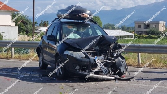 Përplasen 2 makina në aksin nacional Korçë-Pogradec, mbetet i lënduar një person 