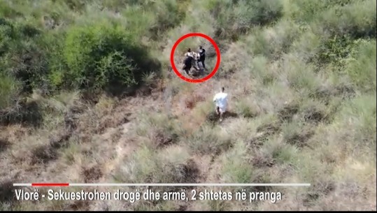 Operacion anti-drogë në Vlorë, asgjësohen 160 rrënjë kanabis, sekuestrohen 4 armë zjarri e municion luftarak! Momenti kur policia prangos dy persona, pasi i gjeti me dron