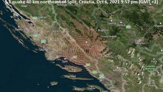 Kroacia goditet nga një tërmet me magnitudë 5.1 ballë