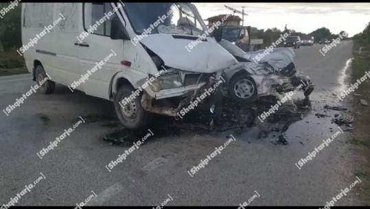 Furgoni përplas Hyundai-in në Dimal, 4 anëtarë të një familjeje të plagosur rëndë! Pamje nga aksidenti i rëndë