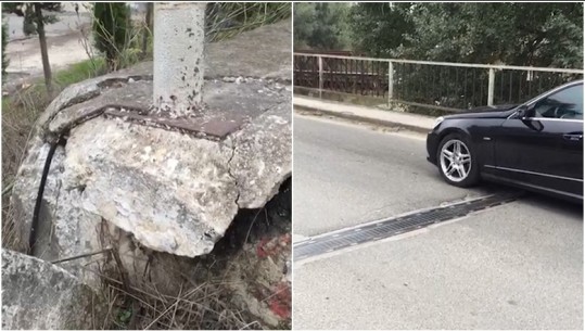 Fier, 6 muaj pas rikonstruktimit dëmtohet ura e Mbrostarit! Drejtuesit e mjeteve të shqetësuar: Burim aksidentesh
