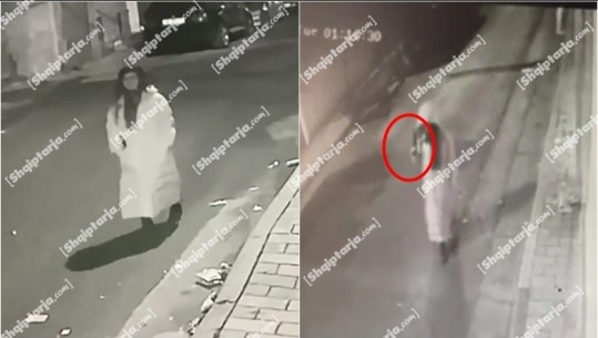 E veshur me të bardha dhe me një hekur në dorë që e mban si armë, vajza në rrugët e Lezhës në orët e vona të natës tremb banorët! Vuan nga probleme të shëndetit mendor (VIDEO)