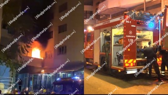Zjarr te një pallat te Fresku në Tiranë! Momenti kur zjarrfikësit shpëtojnë nga flakët banorët brenda shtëpive! 3 në spital, mes tyre një fëmijë! Shkak dyshohet bombola e gazit (VIDEO)
