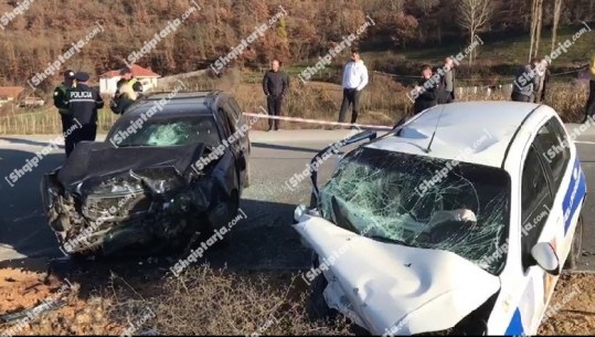 Makina e policisë përplaset 'kokë më kokë' me një mjet tjetër në aksin Bulqizë-Shupenzë! Efektivi në gjendje të rëndë niset me helikopter drejt Tiranës  (VIDEO)