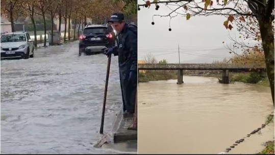 Reshje të dendura shiu, në Durrës përmbyten rrugët e qytetit! Disa fshatra pa energji elektrike në Lezhë dhe Elbasan! 150 hektarë tokë bujqësore në Shkodër nën ujë