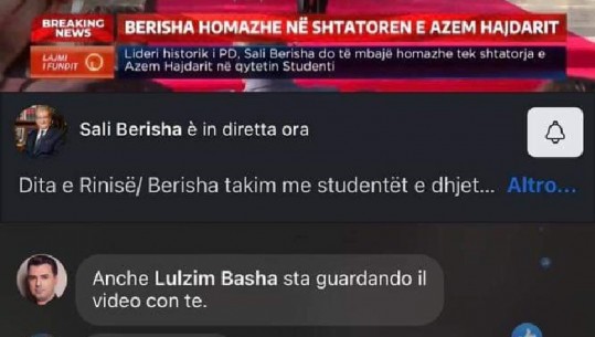 FOTOLAJM/ 8 Dhjetori, të ndarë fizikisht por bashkë online, Basha ndoqi në Facebook fjalën e Berishës?