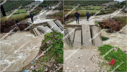 Moti i keq, del jashtë funksionit ura e fshatit Mesaplik në Selenicë, izolohen 300 banorë