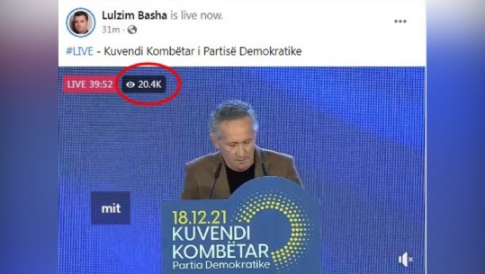 FOTO/ Jo vetëm pjesëmarrje e lartë në sallën e Pallatit të Kongreseve, mbi 20 mijë shqiptarë ndjekin kryedemokratin live në Facebook