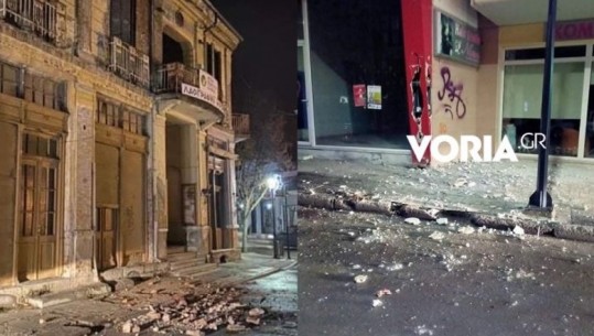Xhama banesash të thyera dhe mure të vjetra përtokë, pasojat e tërmetit 5.5 ballë në Greqi! Banorët e trembur kaluan natën në makinë (VIDEO)