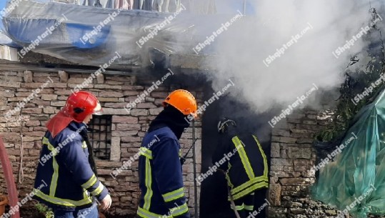  Masë elektrike në një banesë, përfshihet nga zjarri shtëpia dykatëshe në Gjirokastër (VIDEO)