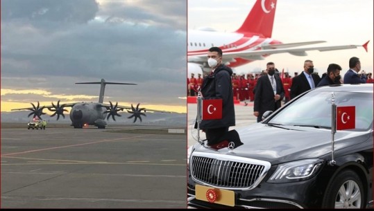 FOTOLAJM+VIDEO/ Vizita në Tiranë, Erdogan sjell në Shqipëri makinën me të cilën i bëri xhiro Ramës në Stamboll