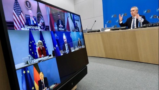 Takimi virtual mes liderëve evropian dhe NATO-s për Ukrainën, SHBA vendos në gatishmëri 8500 trupa 