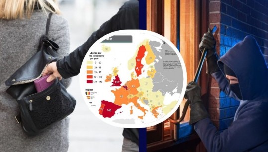 Vjedhjet për banor, Shqipëria kampione në Evropë për numrin e ulët, shumë larg vendeve më të zhvilluara