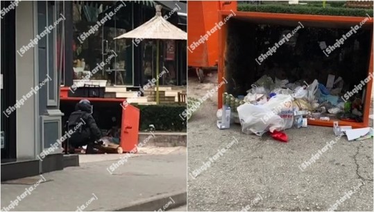 U dyshua për lëndë plasëse brenda një koshi  mbeturinash afër poliklinikës në Elbasan, pajisja telefonike alarmoi banorët dhe policinë