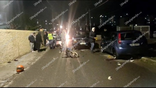 Aksident i rëndë në Lezhë, motori përplaset me fuoristradën, plagoset rëndë drejtuesi (VIDEO)