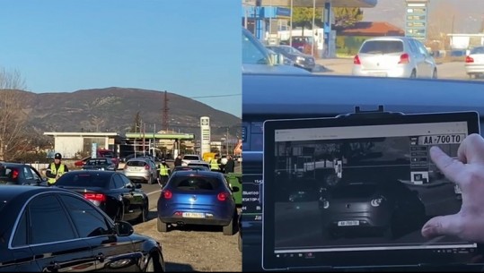 Policia rrugore 'ngre kurth' për shoferët dhe makinat në aksin Elbasan-Metalurgji, mjeti i parkuar zbulon shoferët 'problematikë' (VIDEO)