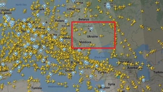 Frika për luftë tremb edhe fluturimet me avionë, hapësira ajrore e Ukrainës pothuajse bosh