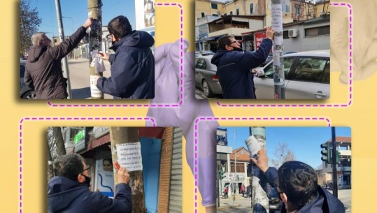 Foto/ Postera dhe reklama nëpër shtylla, Bashkia Tiranë vendos gjoba për vandalizuesit e hapësirave të përbashkëta në kryeqytet