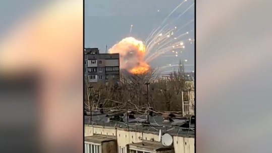 Shpërthim i madh në bazën ajrore të Ukrainës