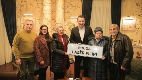 Një rrugë në Njësinë 14 merr emrin e aktorit Lazër Filipi, Veliaj: Urbanizimi i Tiranës moderne me standard të ri dhe emërtime dinjitoze
