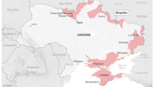 Harta, ja deri ku kanë avancuar trupat ruse në Ukrainë