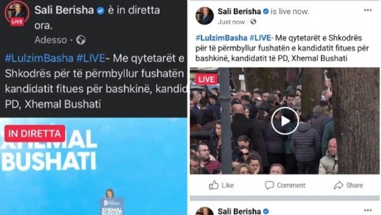 Gafa e Berishës, fut live në Facebook takimin e Lulzim Bashës në Shkodër (FOTO)