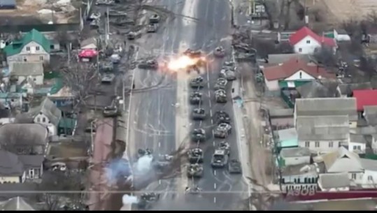 Ukrainë: Një kolonë me automjete ushtarake ruse u shkatërrua në rajonin Sumy