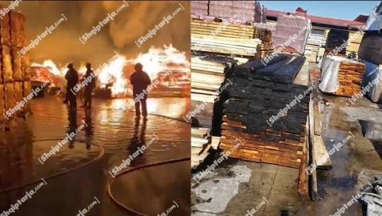 Zjarri 'përpin' magazinën në Shkodër, shkrumbohet gjithçka! VIDEO nga 'lufta' e zjarrfikësve me flakët 