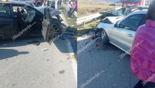 Aksident i rëndë në Gjirokastër me dy automjeteve, 6 të plagosur nga përplasja e fortë 