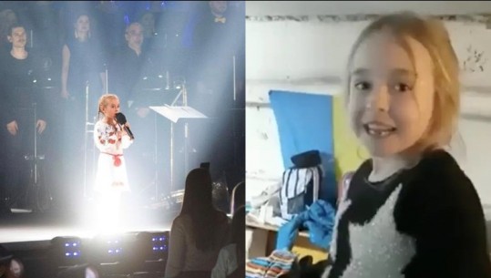  Nga performanca në bunker, në skenën e madhe pokale, vajza e vogël 7-vjeçare këndon himnin e Ukrainës së lirë 