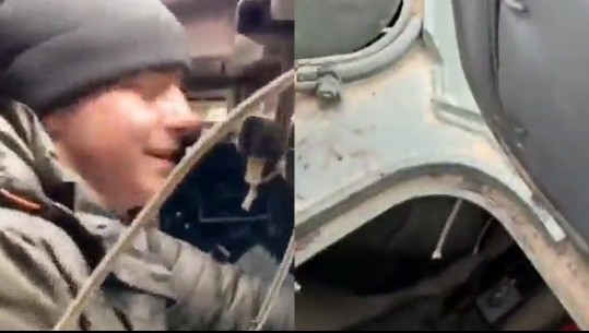 Qeshin dhe tallen, të rinjtë ukrainas i marrin tankun rusëve dhe bëjnë xhiro (VIDEO)