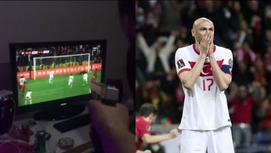 'Çmendet' tifozi turk, qëllon me armë televizorin kur Yilmaz humbet penalltinë! (VIDEO)