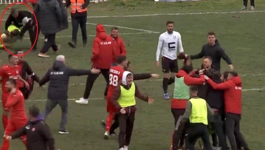 Tifozët shpërthejnë në dhunë në kampionatin kosovar, portieri Stivi Frashëri përfundon në spital (VIDEO)
