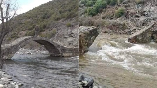 Pjesë e rrugës ‘Egnatia’ dhe me vlerë historike, shembet ura e “Gurit” në Librazhd